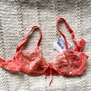La Perla underwire bra 34B coral NWT